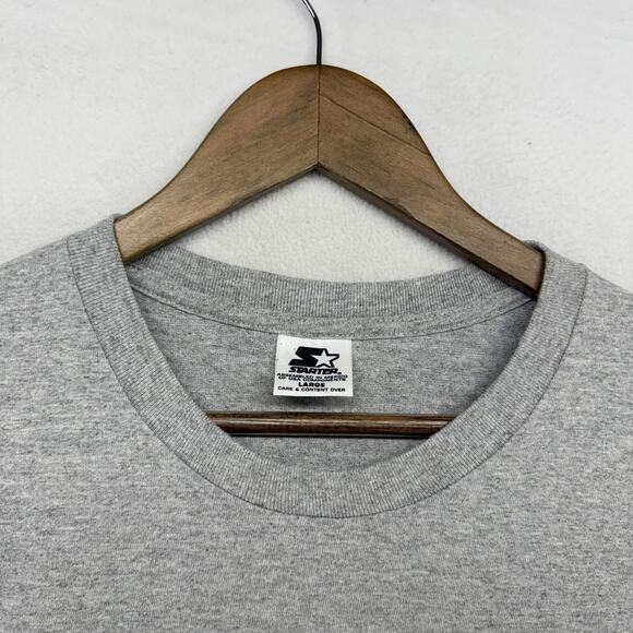 Vintage Pittsburgh Penguins Shirt Men's Large Gray Team Lemieux Starter 90s - Picture 3 of 7